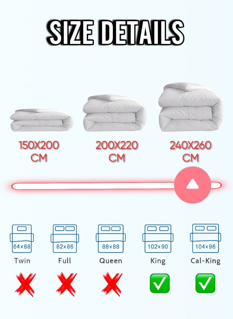 Blueberry Maroon Colour Duvet Fillers Microfiber240x260cm - Image 3