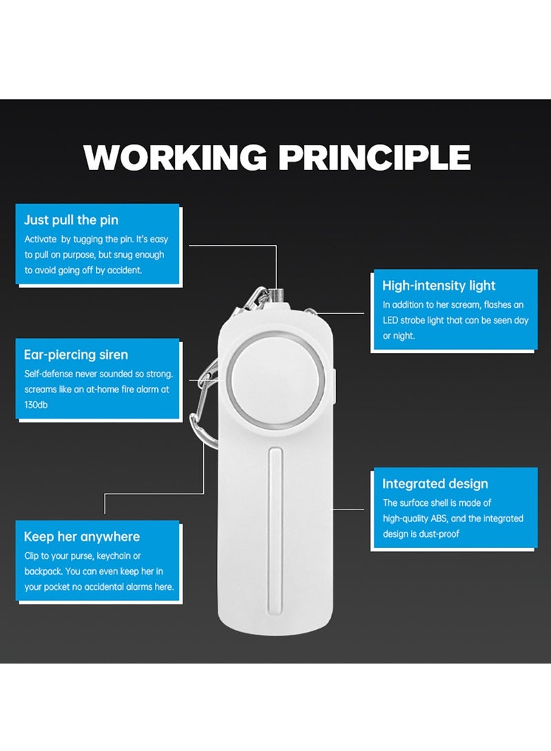 Personal Safety Alarm 130dB High Decibel with Bright LED Light Portable Keychain  - Image 4
