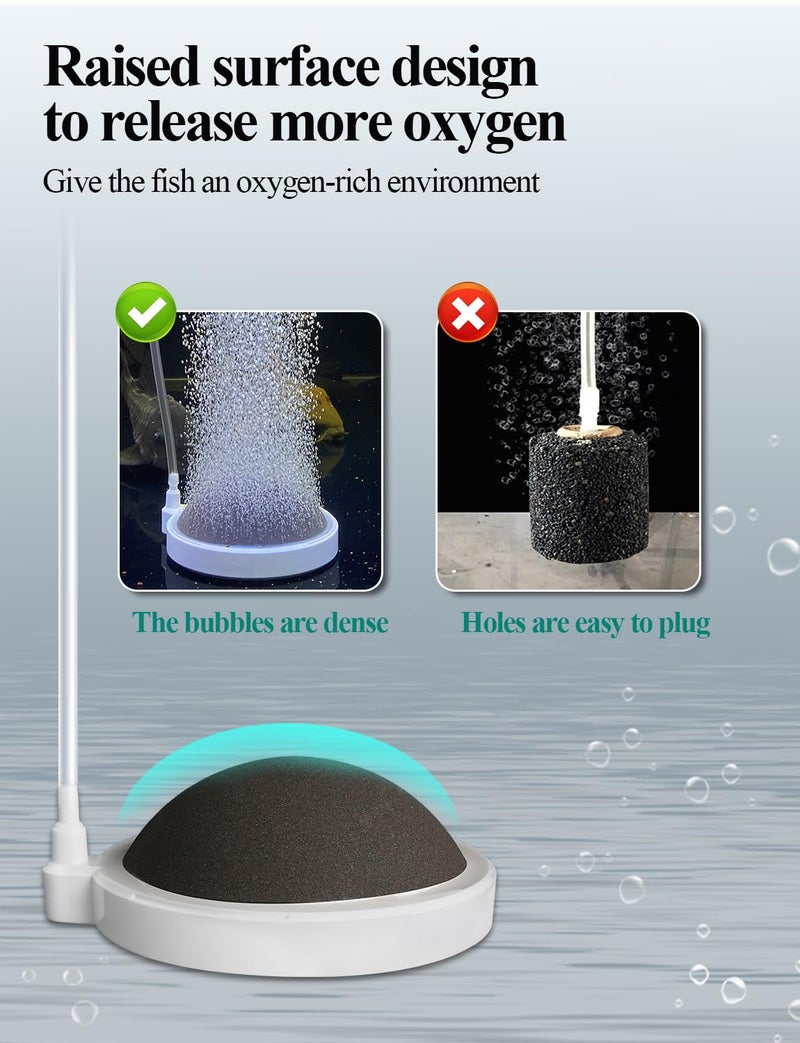 UPETTOOLS Boxtech Aquarium Air Stone Fish Tank Bubbler Small Nano Air Bubble Stone Super-High Dissolved Oxygen Diffuser Makes Super Tiny Bubbles 2 Inch - Image 3