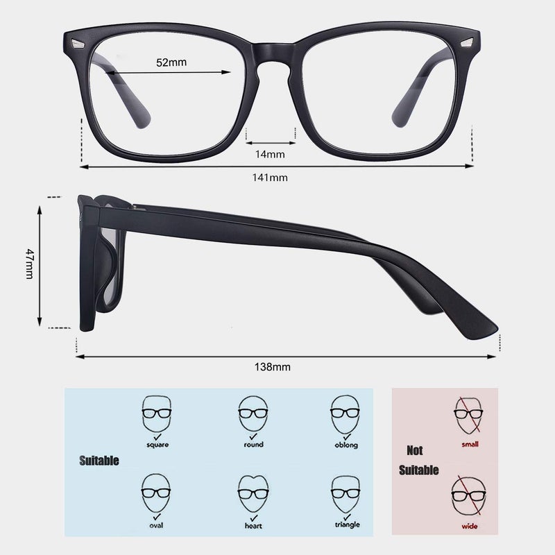 MAXJULI Blue Light Blocking Glasses,Computer Reading/Gaming/TV/Phones Glasses for Women Men(Matt Black) - Image 2