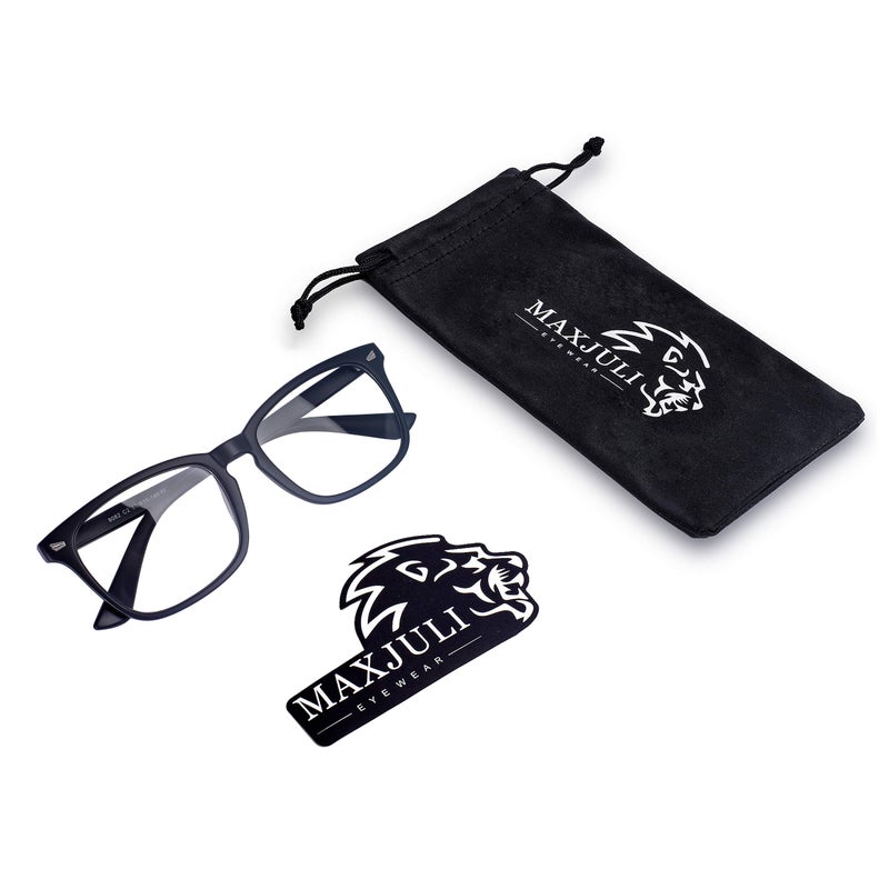 MAXJULI Blue Light Blocking Glasses,Computer Reading/Gaming/TV/Phones Glasses for Women Men(Matt Black) - Image 4