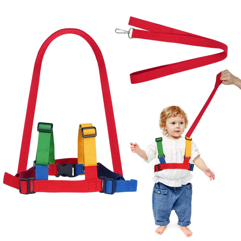 Sinekong AOMIG Baby Reins, Baby Walking Reins and Toddler Safety Harness, Baby Reins Safety Leash for Toddlers Boys and Girls (Red) - Image 1