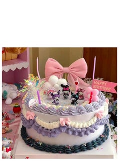 Y&D 6 Pack Kawaii Sanrio Figure My Melody  kuromi Figure Birthday Party Supplies, Cinnamon Cupcake Toppers, Cute Mini Figure Toys  Birthday Party Favor For Kids Fans Collection Bouquet Desk Decor  - Image 2