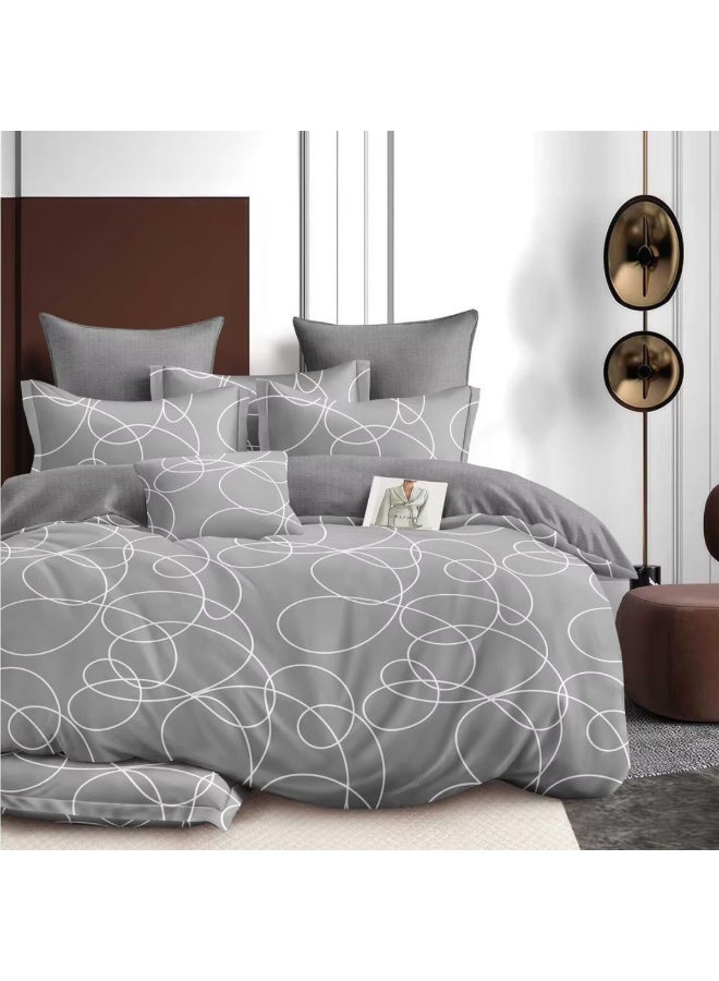 SMART HOME 100% microfiber summer mattress for one and a half people, comfortable filling bed sheet set, 4-piece sleeping set (filled bed sheet, mattress protector, pillowcase, and square pillowcase). Bed sheet size: 230x170 cm - Image 1