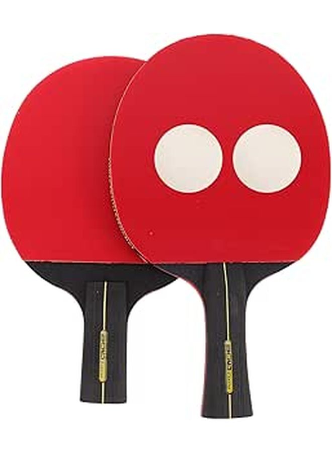 ibasenice Table Tennis Paddle Set with Long and Short All Wood Bats Non Slip Grip 3 Ping Pong Balls Included Portable Training Gear for Students Indoor Outdoor Practice - Image 1