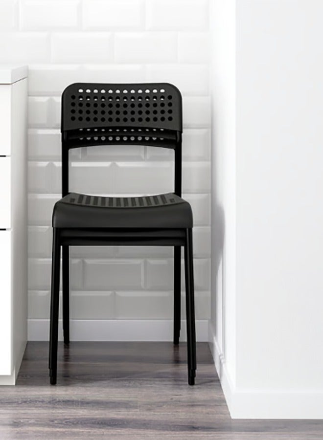 Sharpdo A set of 2 modern, lightweight, and durable chairs that can support a weight of 120 kg, with steel legs that require no assembly or screws, coated with multi-use polyester, suitable for living rooms, bedrooms, kitchens, and offices. - Image 2