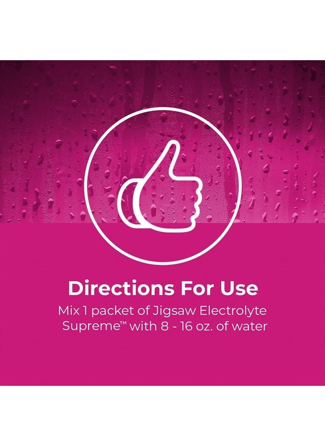 Jigsaw Health - Electrolyte Supreme - Broad Spectrum of Electrolytes + Trace Minerals - 60 Servings (60 Servings Packets, Berry) - Image 1