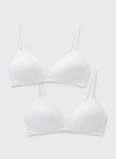 Matalan 2 Pack White Non Wired First Bras