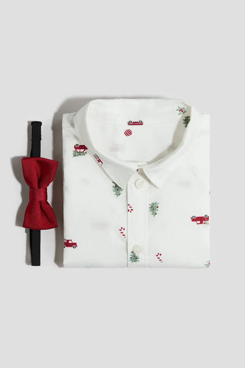 H&M 2-piece shirt and bow set