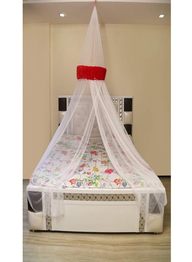 Creative Textiles Portable Polyester Mosquito Net for Double Bed Home & Travel, Lightweight Pop-Up Tent for Beds (White) - Image 3