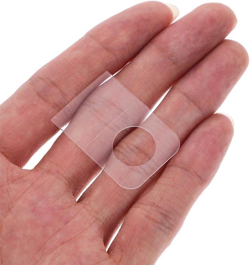 500pcs Self-Adhesive Plastic Hanging Tabs Round Hole, Strong Sticky Hooks for Retail Merchandise Display and Home Organization, PVC Slots, 26x38x0.2mm - Image 4