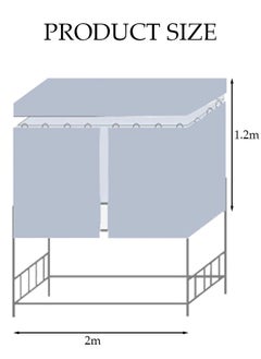 DUNISO Blackout Upper Berth Bunk Bed Curtains Dormitory Room Lightproof Decorative Roommate Privacy Cover Canopy Photo Background Decor Backdrop Blackout Curtain 3 Panels with a Top  - Image 2