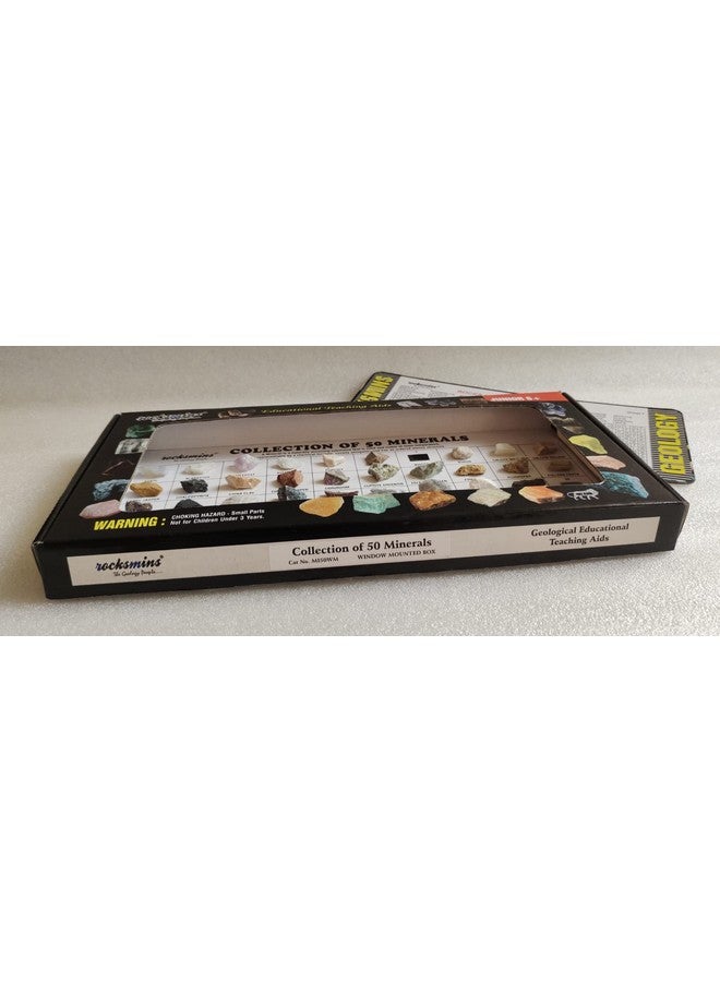 ROCKSMINS MI50WM Collection Set of 50 Minerals School Education Mineral Samples Activity Geology Earth Science Stones Memory Great Educational STEM Toys for Kids Free Geology Crossword Activity Card - Image 5