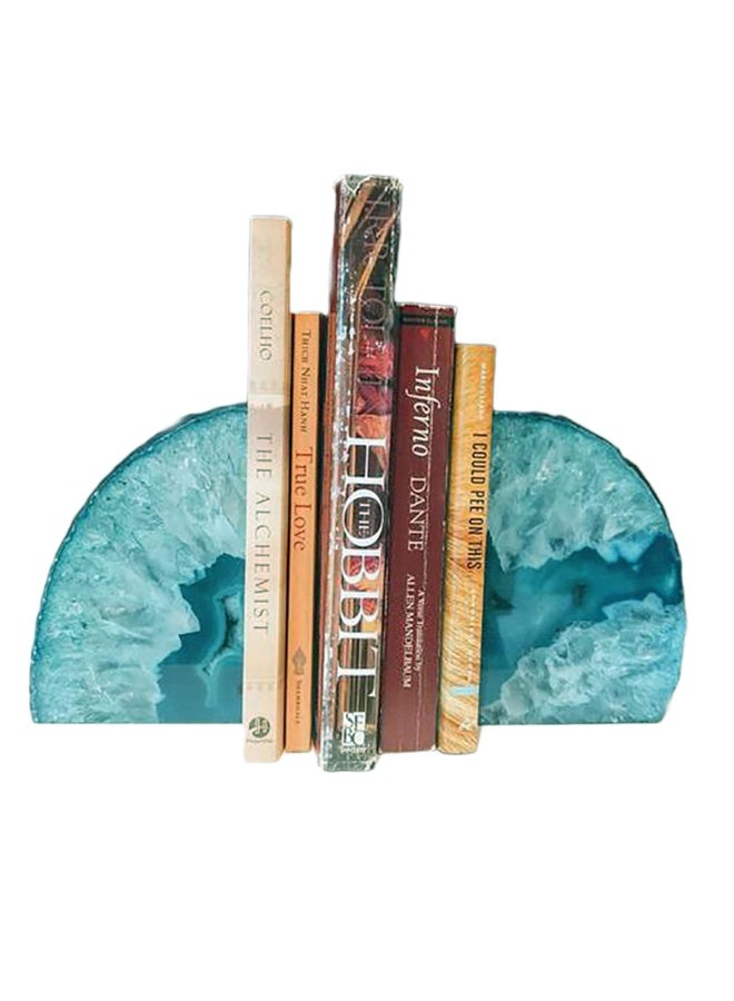 Jic Gem Polished Dyed Green Agate Bookend S  - 1 Pair - 2 To 3 Lbs - Image 2