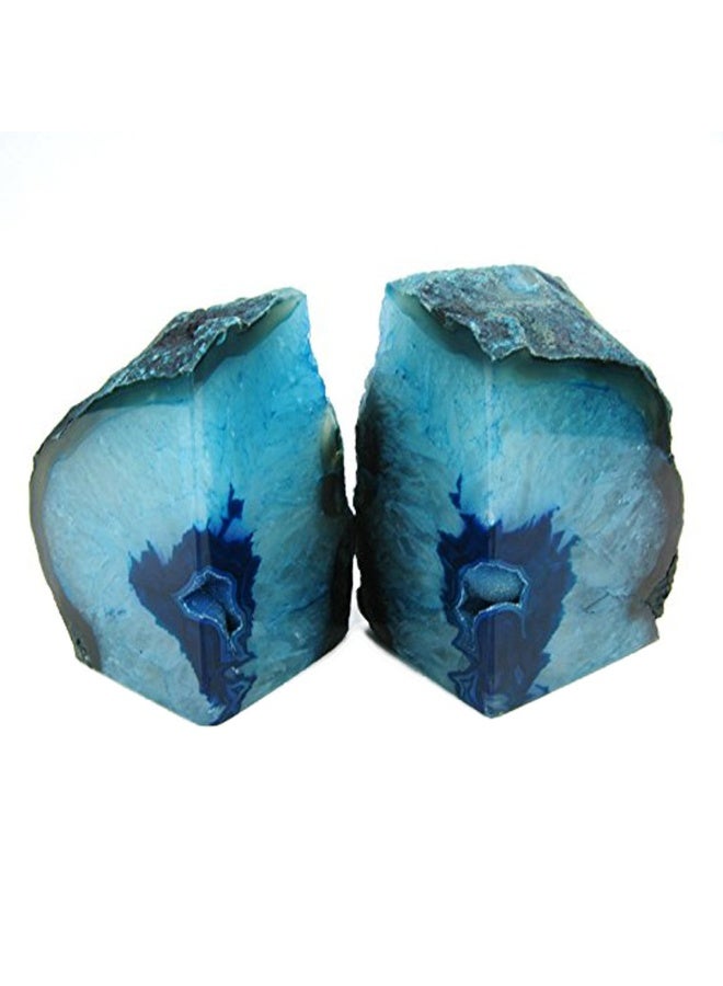 Jic Gem Polished Dyed Green Agate Bookend S  - 1 Pair - 2 To 3 Lbs - Image 3