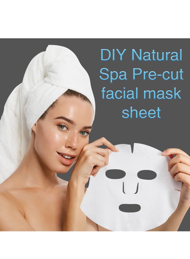 Excefore Facial Mask, 200 Pieces Pre Cut Facial Mask Paper Sheets, Natural Care Fiber Paper, Non Woven Beauty Face Masks with 100 Pieces Eye Mask Paper for Women Girl Facial Creams Spa - Image 2