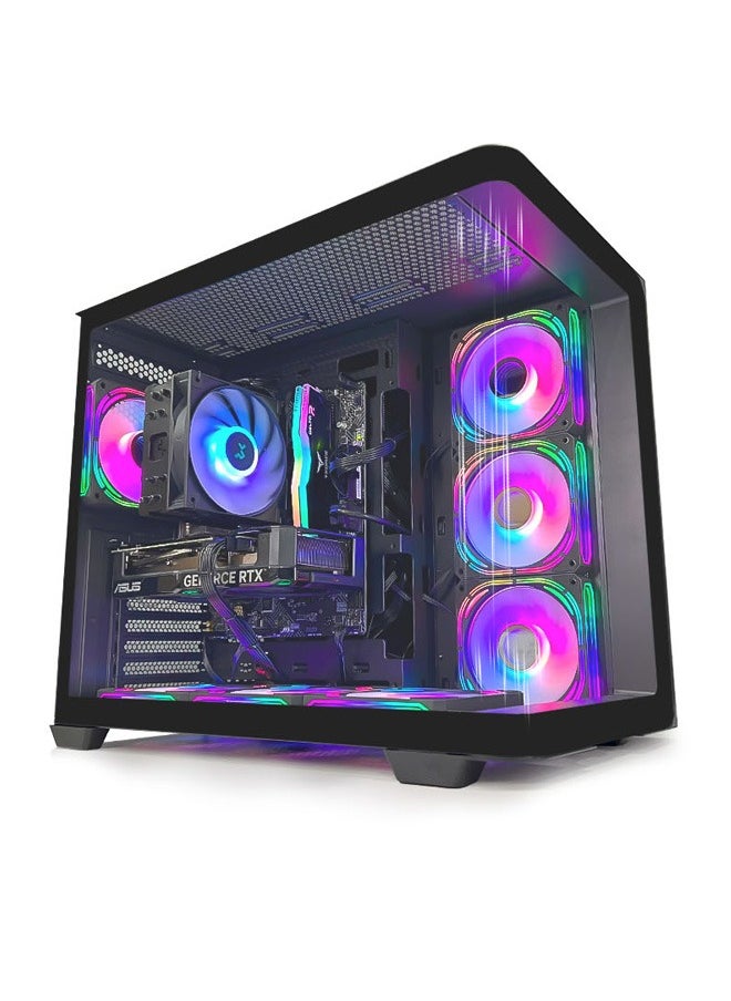 Game Sekret Curv Gaming PC - Intel Core i7-12700F | RTX 4060 8GB GPU | 32GB DDR4 RAM | 1TB SSD | RGB Air Cooler | B760 MOBO | 750W 80+ PSU | WiFi/BT/Win11 Pro | Game Sekret Desktop Computer  - Image 1