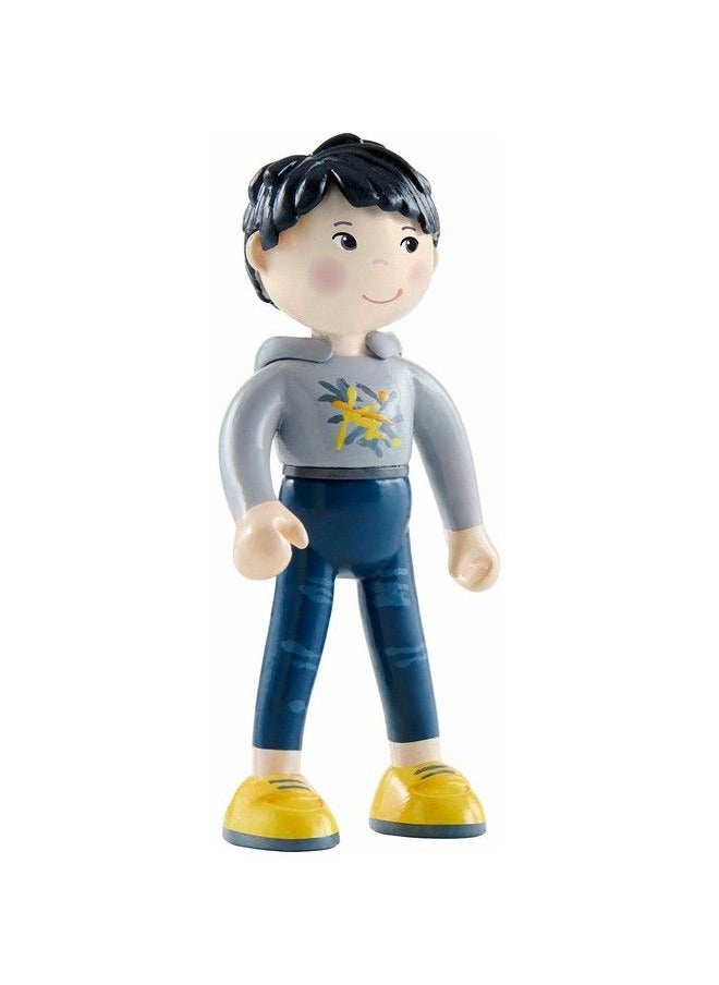 HABA - Little Friends Liam 3.75" Boy Dollhouse Toy Figure With Black Hair - Image 1
