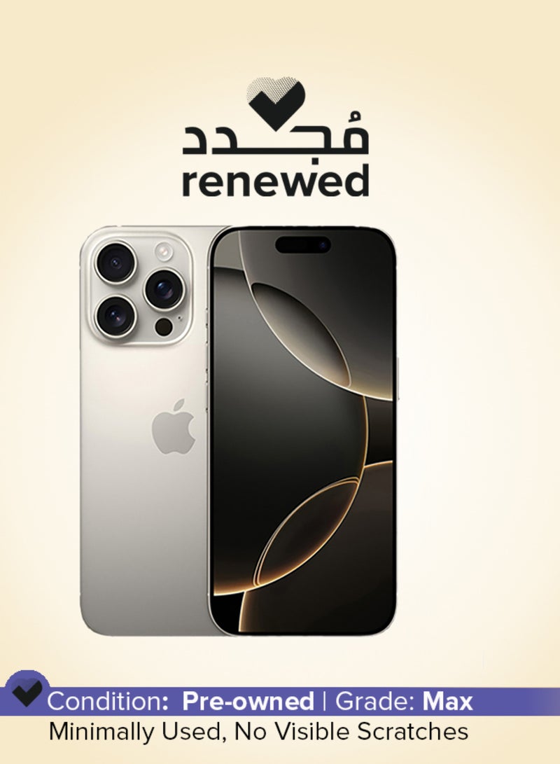 Apple Renewed - iPhone 16 Pro Max  256GB Natural Titanium 5G With Facetime - Physical Dual SIM Version - Image 1