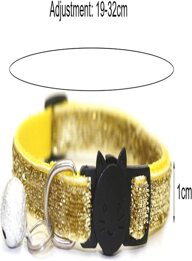 SelHeng 2Pcs Purple Cat Collars with Bells,Breakaway Kitten Collar, Sparkle Adjustable Safety Kitten Collars,Cat Collar Accessories for Small Medium Dogs and Cats - Image 2