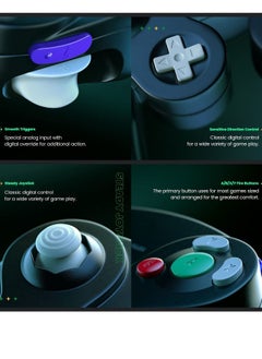 KASTWAVE 2PCS Wired Controller Classic Gamepad for Nintendo Wii Controller - Enhanced (Black)  - Image 3