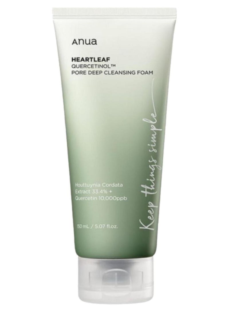 Anua Heartleaf Quercetinol Pore Deep Cleansing Foam White 150ml - Image 1