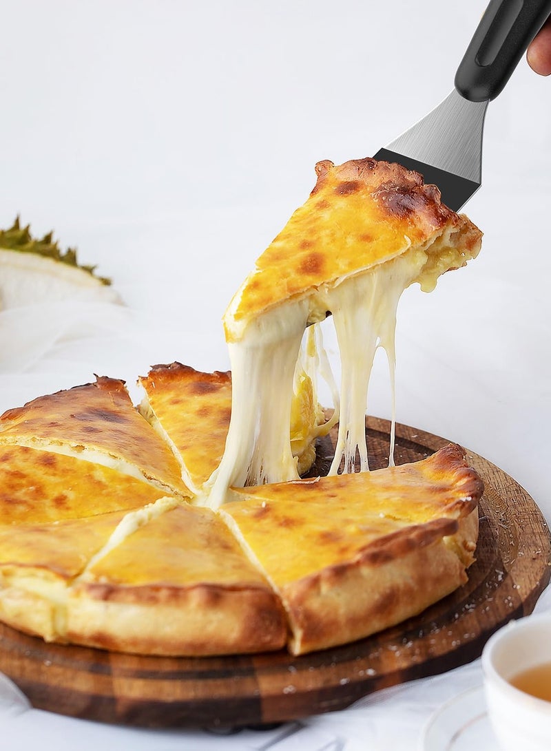 Jolley Stainless Steel Cake Spatula,Small Spatula Professional Mini Serving Spatula, Stainless Steel Metal Spatula Set, Cutter and Serve Turner for Kitchen, Flipping or Cooking for Brownie, Cookie, Lasagna, Pancakes or Cake - Image 5