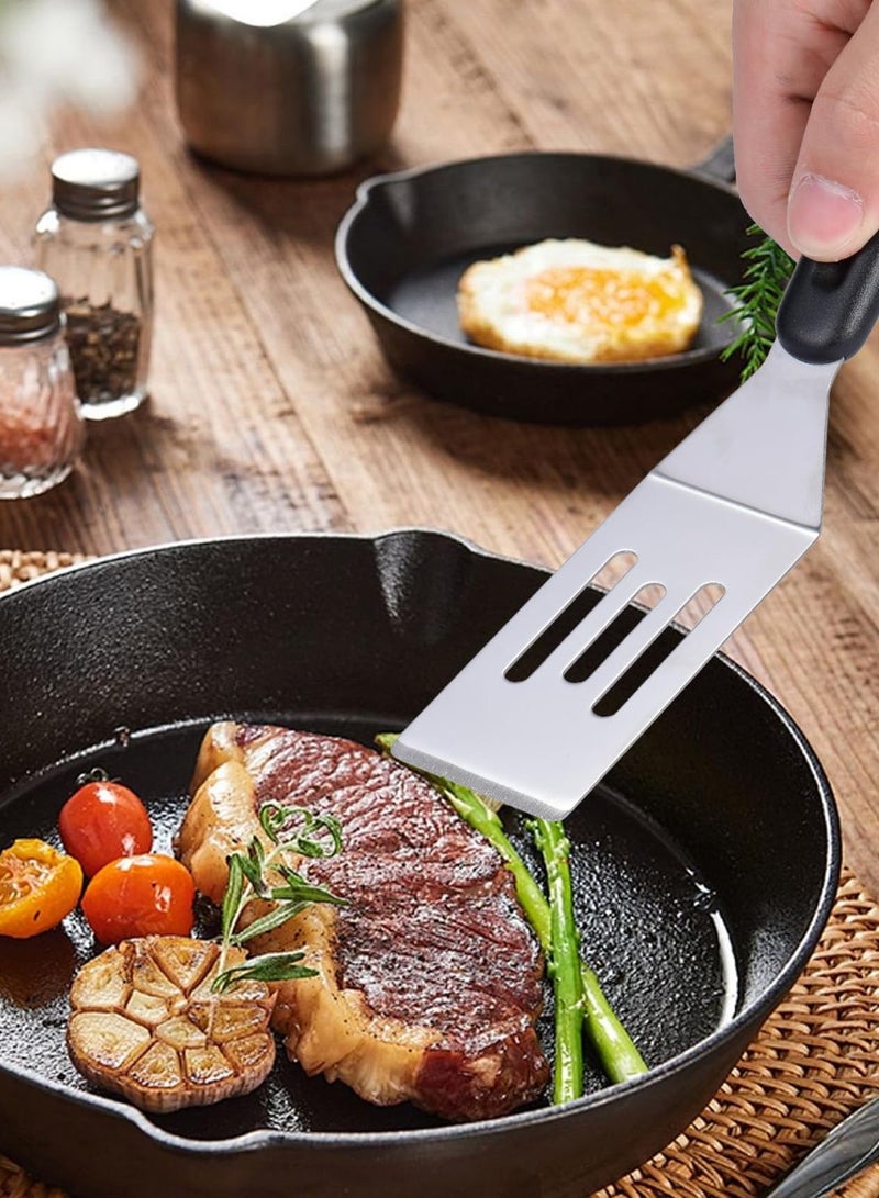 Jolley Stainless Steel Cake Spatula,Small Spatula Professional Mini Serving Spatula, Stainless Steel Metal Spatula Set, Cutter and Serve Turner for Kitchen, Flipping or Cooking for Brownie, Cookie, Lasagna, Pancakes or Cake - Image 4