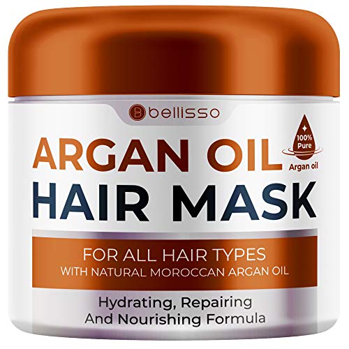 Moroccan Argan Oil Mask  Deep Conditioning Moisturizer for Dry Extremely Damaged Hair  Hydrating Repair Treatment for Split Ends  With Collagen and Keratin for Curly Frizzy and Color Treated Hair