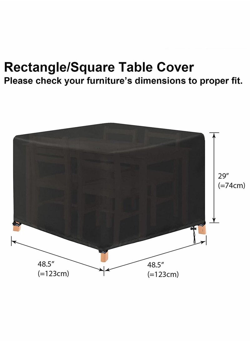 HomarKet Patio Furniture Set Cover Outdoor Sectional Sofa Set Covers Outdoor Table and Chair Set Covers Water Resistant Large 123x123x74CM  - Image 3