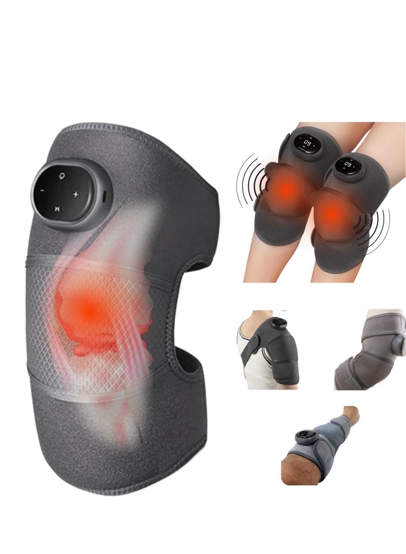 Fever Knee Shoulder Elbow Arm Calves Ankles Massager with 5 Heating Level plus 3 Vibration Modes Touch Panel Massager Built in 1800mah Battery for Relaxation Relieves Cramps and Muscle Soreness Soothing Muscle Massager - Image 1