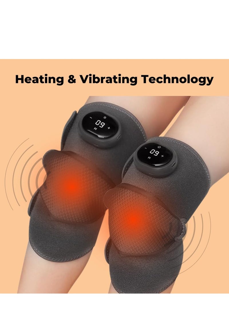 Fever Knee Shoulder Elbow Arm Calves Ankles Massager with 5 Heating Level plus 3 Vibration Modes Touch Panel Massager Built in 1800mah Battery for Relaxation Relieves Cramps and Muscle Soreness Soothing Muscle Massager - Image 3