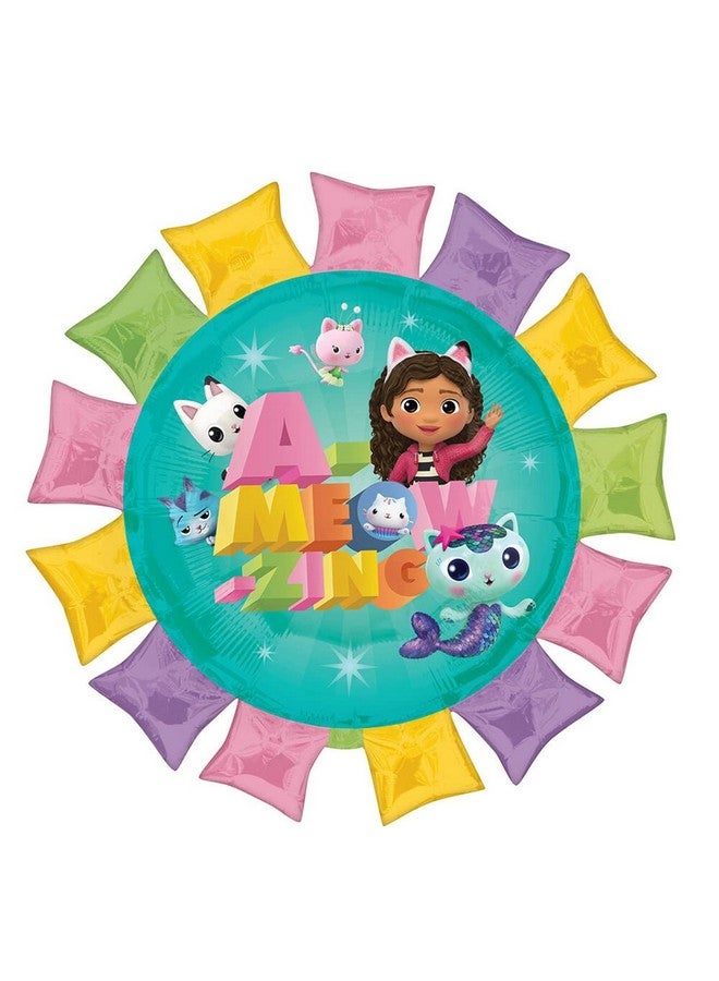 Anagram Gabby's 3rd Birthday Party Supplies Cats and Dollhouse Balloon Bouquet Decorations - Image 2