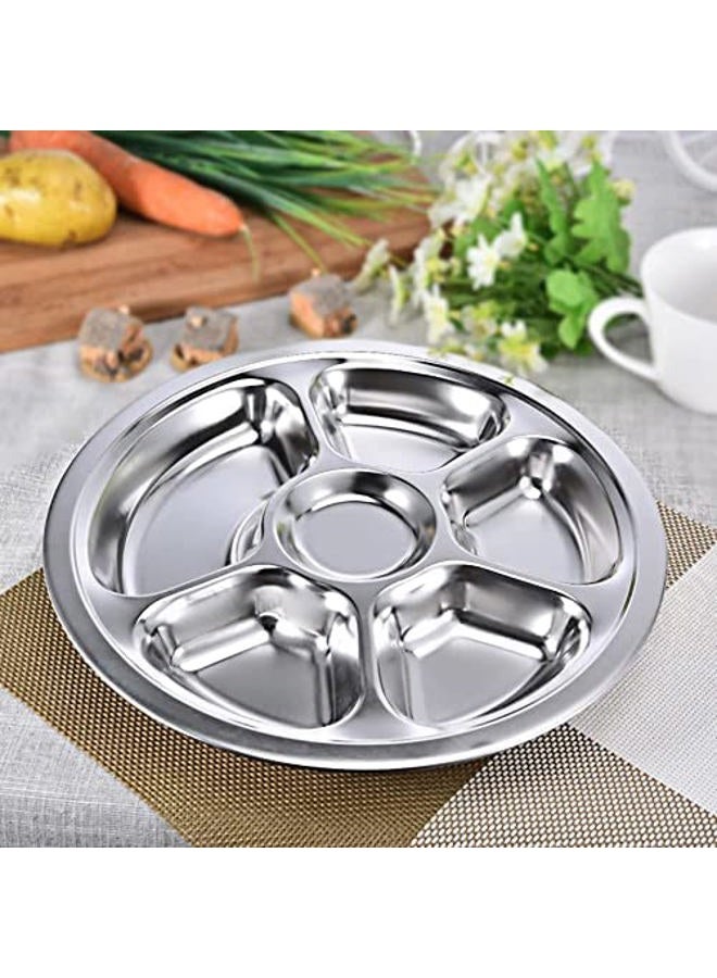 Litewoo Stainless Steel Round Divided Plate 6 Sections - Image 4