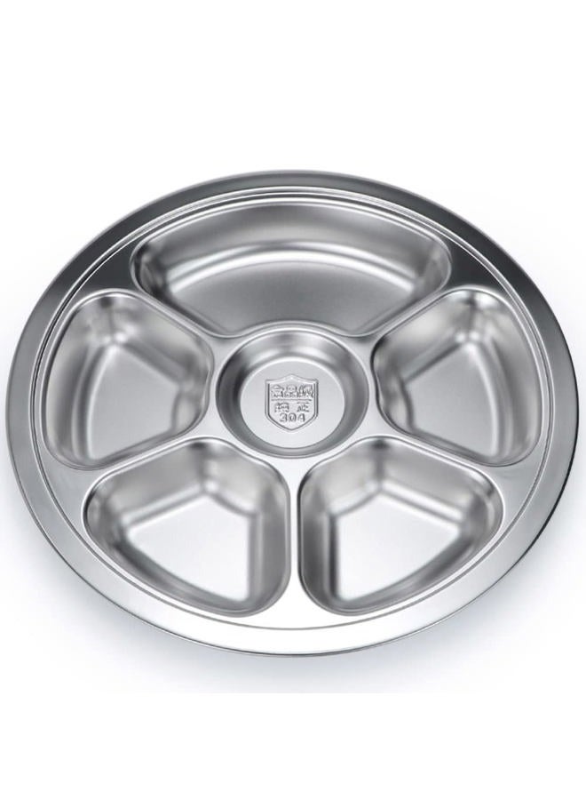 Litewoo Stainless Steel Round Divided Plate 6 Sections - Image 1
