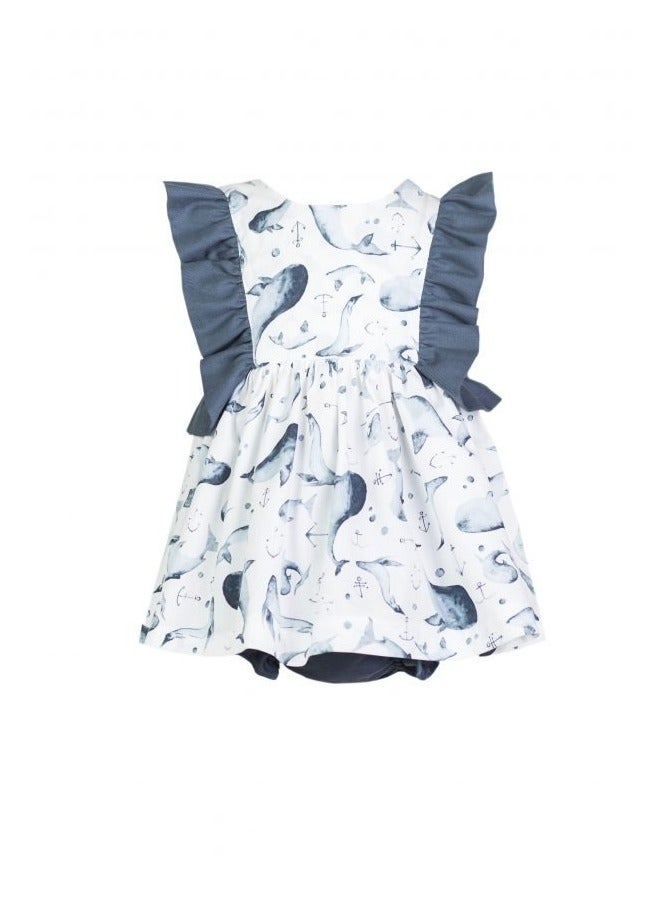 EUE Children Short Sleeve Biker Neck Knit Dress 