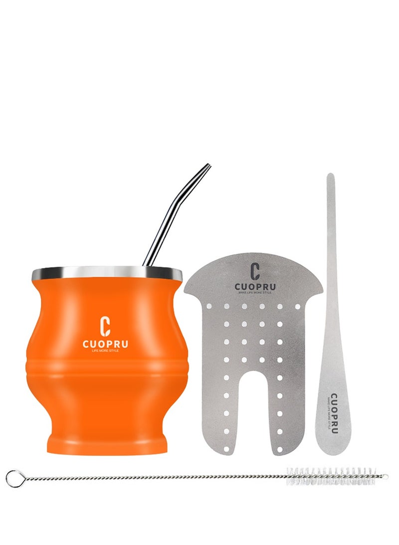 CUOPRU CUOPRU Yerba Mate Cup Set with Bombilla(Straw), Tea Filter - Image 1