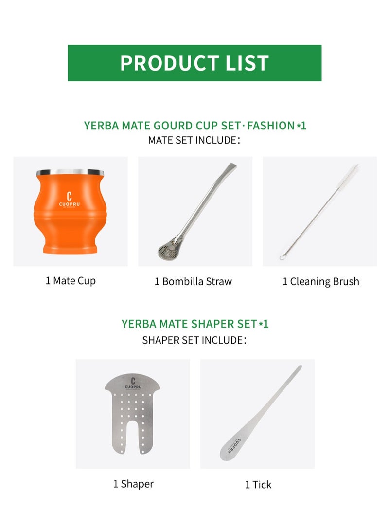 CUOPRU CUOPRU Yerba Mate Cup Set with Bombilla(Straw), Tea Filter - Image 4