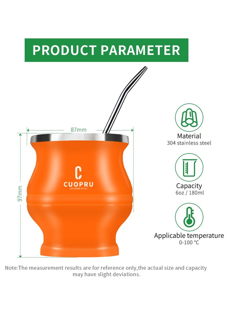 CUOPRU CUOPRU Yerba Mate Cup Set with Bombilla(Straw), Tea Filter - Image 3