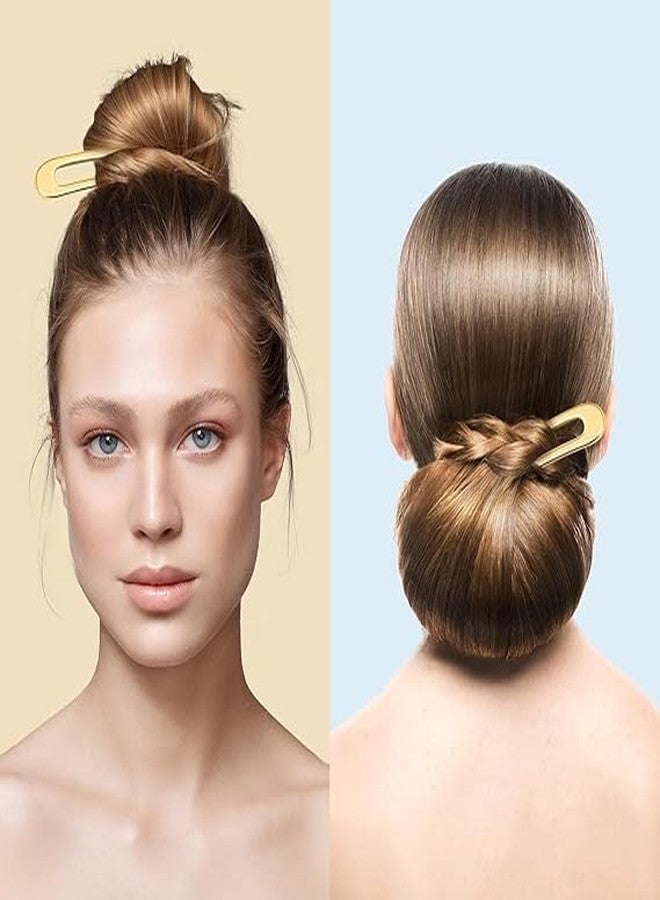 ADORNISH 2 pcs Metal U Shaped Hair Pins for Women, 4.3 Inch French Hair Pins for Buns Vintage Hairstyle Hair Clips Updo Chignon Pins for Girls - Image 4