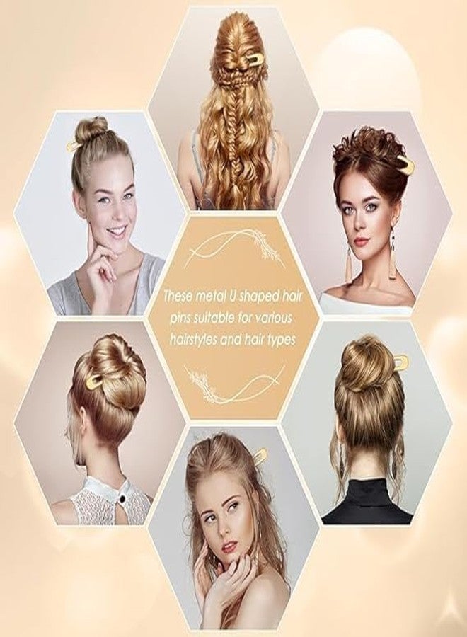 ADORNISH 2 pcs Metal U Shaped Hair Pins for Women, 4.3 Inch French Hair Pins for Buns Vintage Hairstyle Hair Clips Updo Chignon Pins for Girls - Image 5