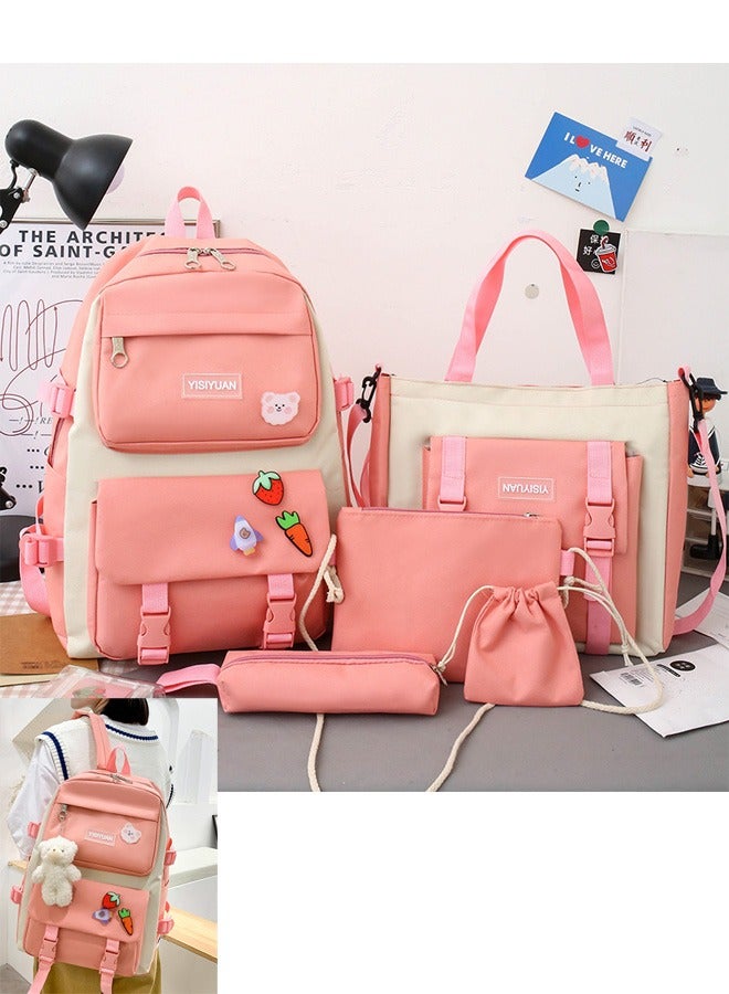 VUCATIN Kids Backpack set of 5 Toddler Backpack with Tote Bag Pencil Case Handbag Coin Purse School & Travel Backpack for Kids and Adults Shoulder Bags  - Image 1