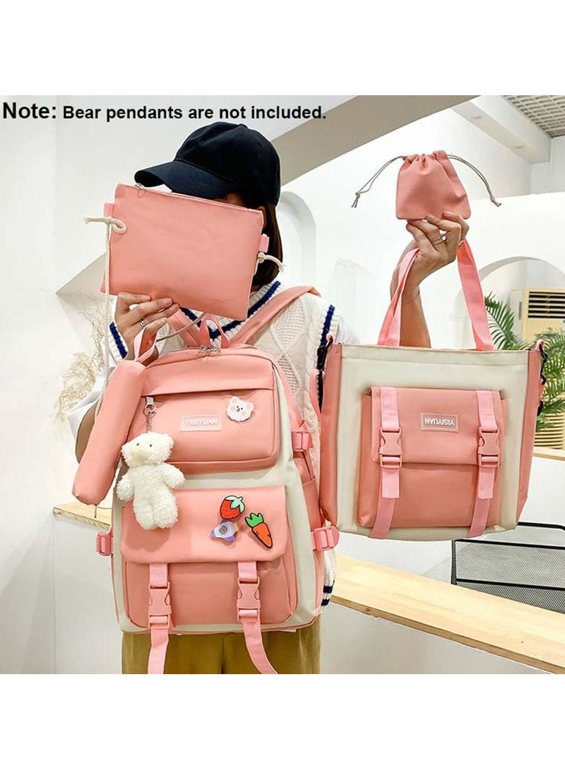 VUCATIN Kids Backpack set of 5 Toddler Backpack with Tote Bag Pencil Case Handbag Coin Purse School & Travel Backpack for Kids and Adults Shoulder Bags  - Image 2