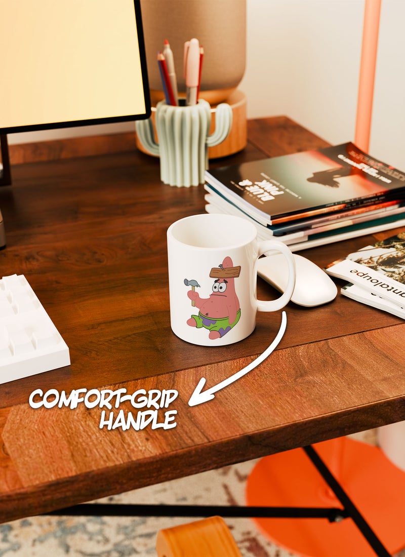 LOUD UNIVERSE White Ceramic Coffee Mug Funny Star Patrick Spongebob Ceramic Tea Cup - Image 3