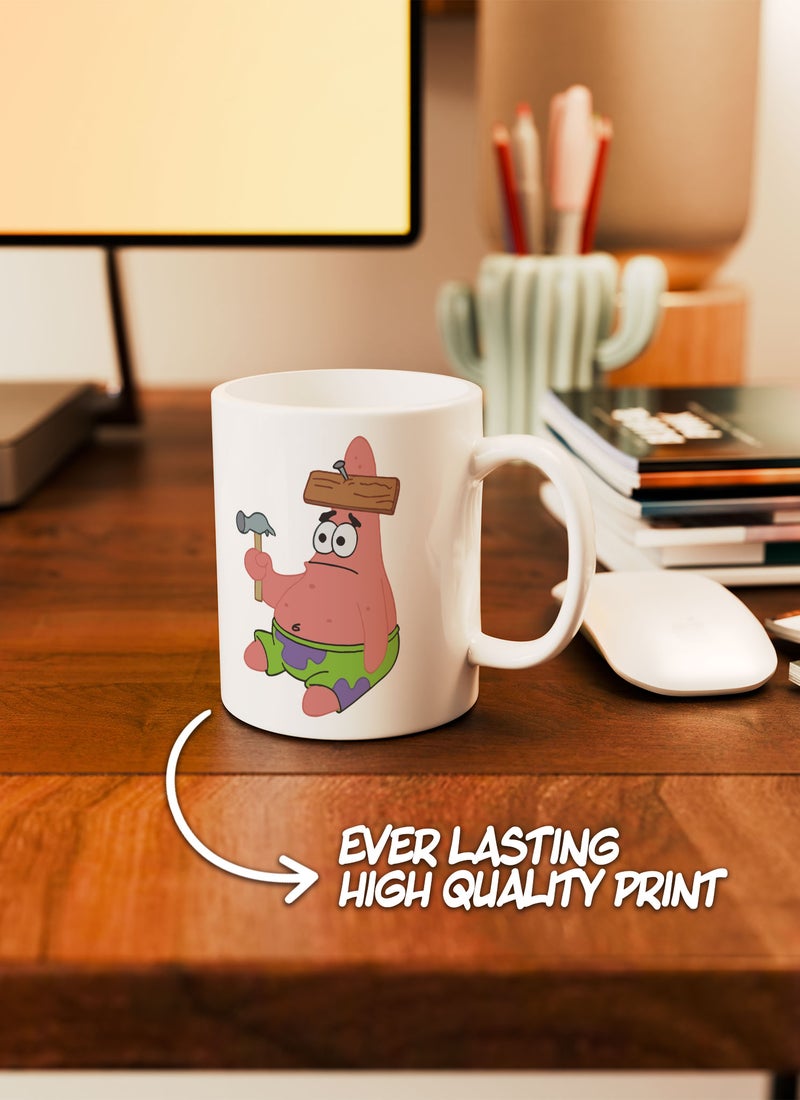LOUD UNIVERSE White Ceramic Coffee Mug Funny Star Patrick Spongebob Ceramic Tea Cup - Image 2