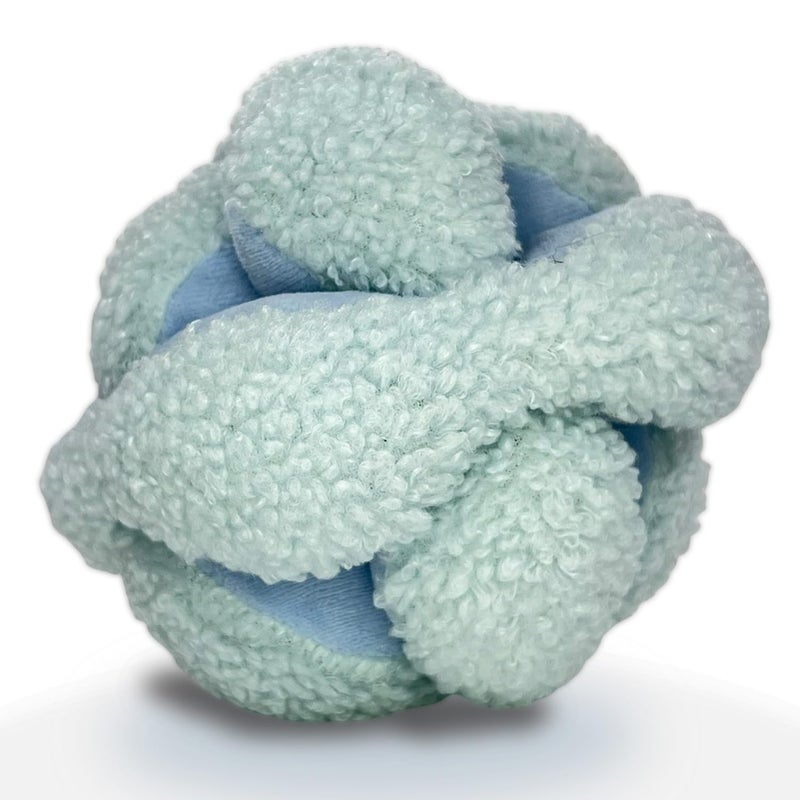 Glory To Dog Blue Snuffle Knot Interactive Dog Toy 4 Puzzle Ball with 8 Squeakers Crinkle Treat Hiding Enrichment Toy for Puppy Small Breed Dogs Durable Plush Sensory Play Stimulation - Image 2