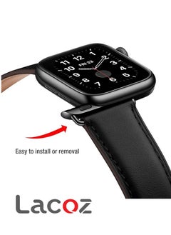 Lacoz Lacoz Adjustable Smartwatch Strap Compatible with 42/44/45/46/49mm Smartwatch Leather Straps With Quick Release Pins for Easy Replacement Comfortable Fit for Men & Women  - Image 5