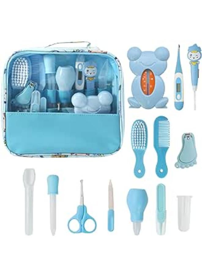 13Pcs Baby Care Kit Baby Care Kit, Baby Care Accessories, Newborn Baby Care Accessories With Bag (Blue)