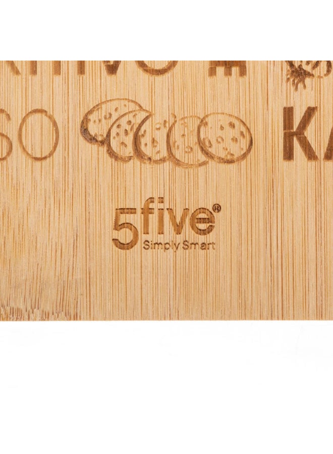 حامل ماكينة تحضير تاباس لوح تقطيع خيزران بني 45 سم 134514A - Image 4