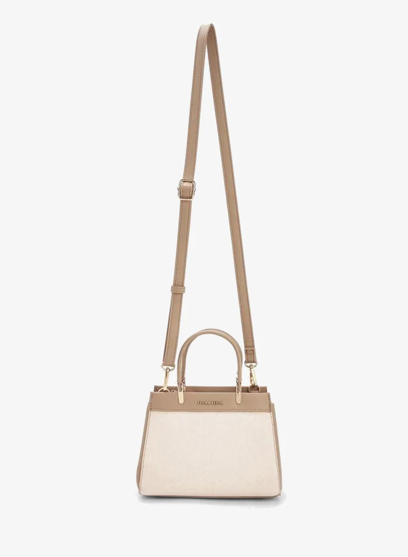 Flora Bella By Shoexpress Flora Bella Double Handle Tote Bag with Detachable Shoulder Strap